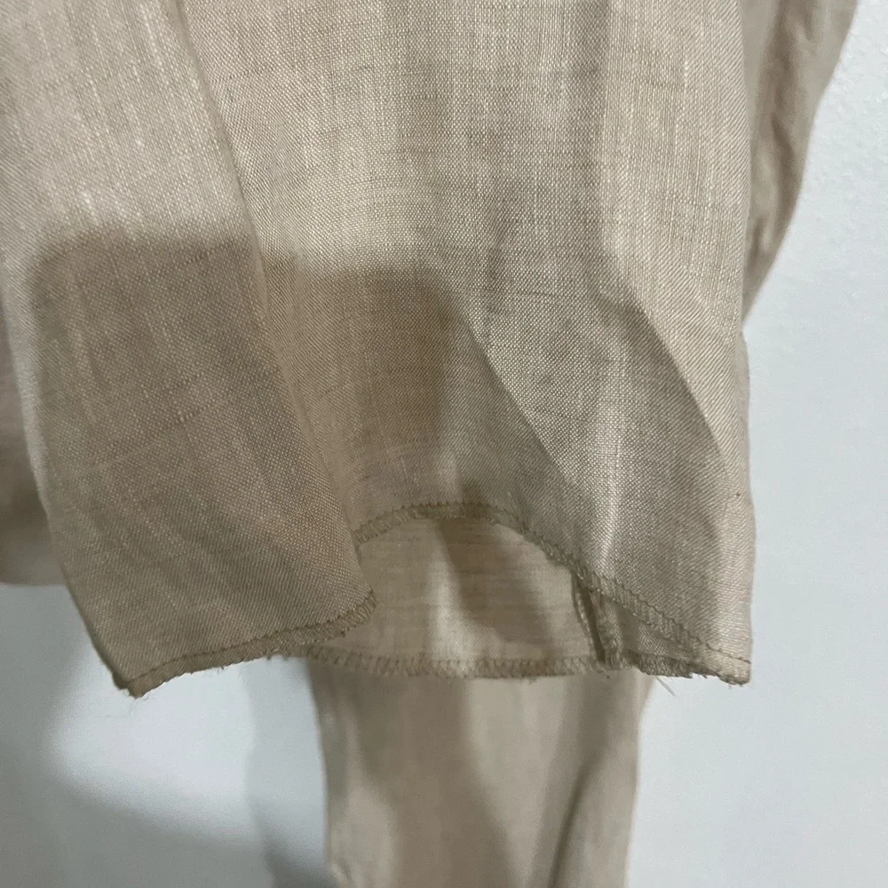 HILTL men’s contemporary fit linen blend pants NWOT size 54 raw hem